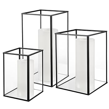 Amazon.com: yshengood Hurricane Candle Holder 3 Pieces, Gass